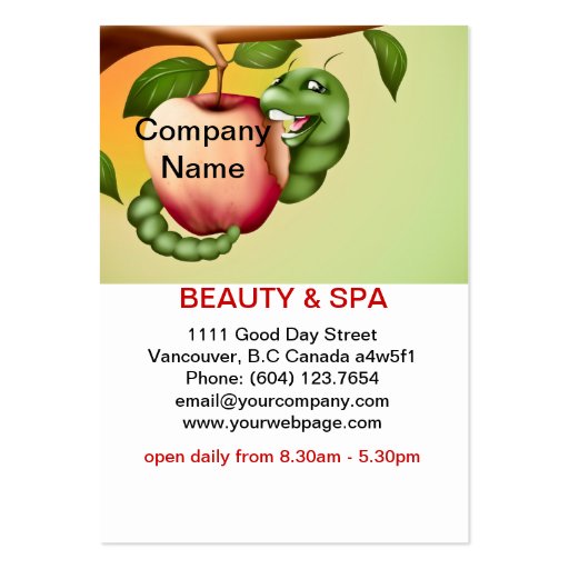 Apple  Beauty Spa Salon Business Card