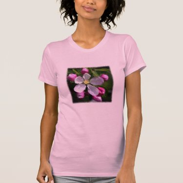 Apple Blossom and Buds ladies t-shirt