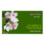 Apple blossom green business card Apple blossom green business card