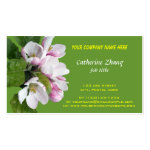 Apple blossom green business card Apple blossom green business card