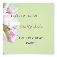 apple blossom  party invitation invitation