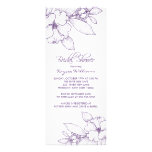 Apple Blossom Purple Bridal Shower Invitation