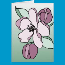 Apple Blossom Sketch Card cards