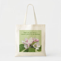 Apple blossom thank you bag tote bag