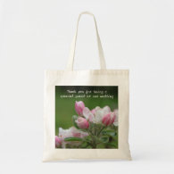 Apple blossom thank you bag tote bags