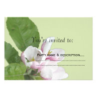 apple blossoming flowers party invitation
