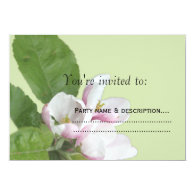 apple blossoming flowers party invitation custom invite