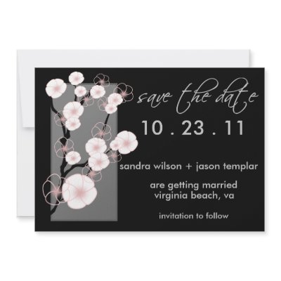 Apple Blossoms Save the Date Custom Invite by celebratebydesigns
