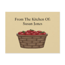 Apple Bushel Basket Recipe  Card Postcard