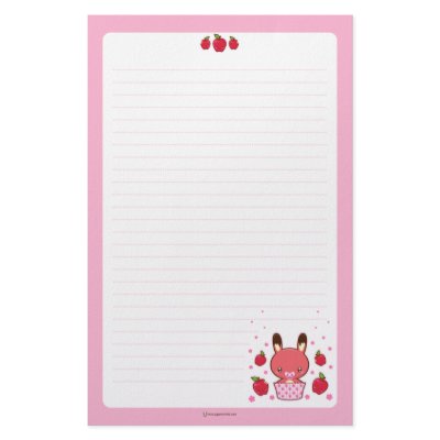 Apple Chocolate Truffle Bunny Stationery by sugaroverkill
