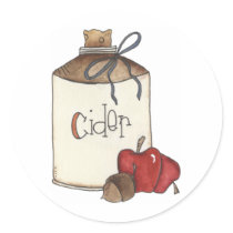 apple cider and apple picking stickers