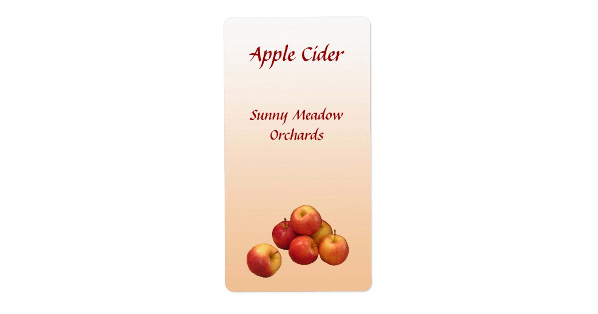 Apple Cider Labels | Zazzle