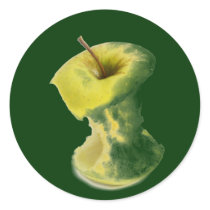 Apple core sticker