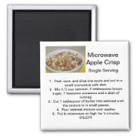 Apple Crisp Recipe Fridge Magnet