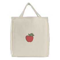 Apple embroidered bags by ZazzleEmbroidery Apple embroidered bags