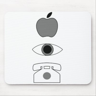Apple Eye Phone Mouse Pad by hmaprk