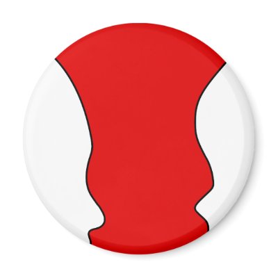 Apple Face Optical Illusion Refrigerator Magnet by illusionwear