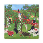 Apple Farm Labradors Refrigerator Magnet