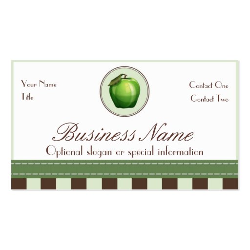 Apple Fibers Business Cards (front side)
