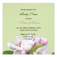 apple flowers all party invitation