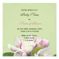 apple flowers all party invitation