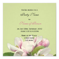 apple flowers all party invitation personalized invitation