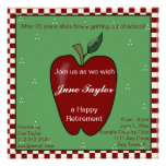 Apple for the Teacher Retirement Party Invitation