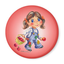 APPLE GIRL by SHARON SHARPE magnets