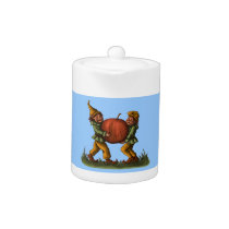 apple gnomes fantasy teapot