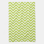 Apple Green Chevron Towel