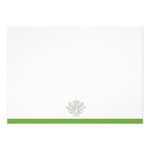 Apple Green Classic Damask Wedding Invitation