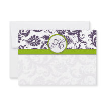 Apple Green Lapis Purple Response Card Custom Invite