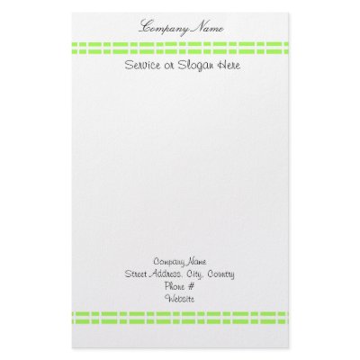 Apple Green Link Design Custom Stationery by seashell2