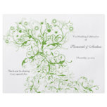 Apple Green Love Bird Swirls Program Full Color Flyer