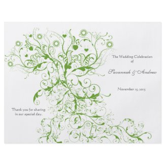 Apple Green Love Bird Swirls Program Full Colour Flyer