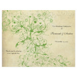 Apple Green Love Bird Swirls Program Flyer Design