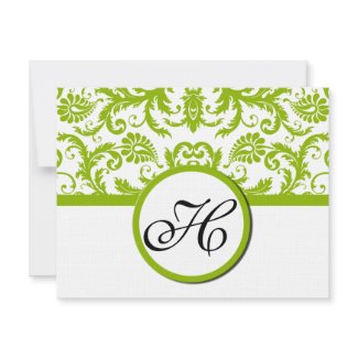 Apple Green Response Card- Text on Matte Side invitation
