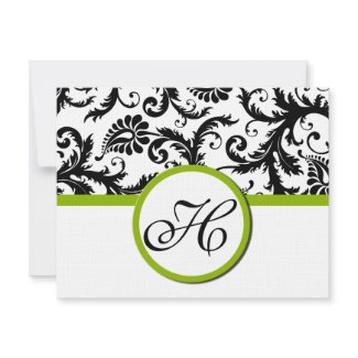 Apple Green Response Card- Text on Matte Side invitation
