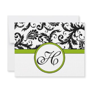 Apple Green Response Card- Text on Matte Side invitation