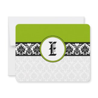 Apple Green Response Card- Text on Matte Side invitation