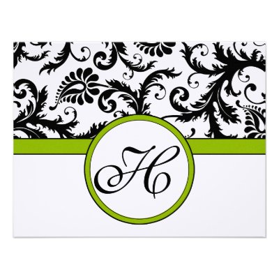 Apple Green Response Card- Text on Matte Side Announcement