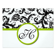 Apple Green Response Card- Text on Matte Side Personalized Invites