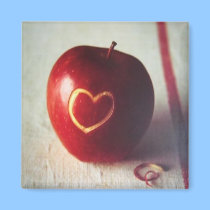 Apple Heart Magnet by rdwnggrl Apple Heart Magnet