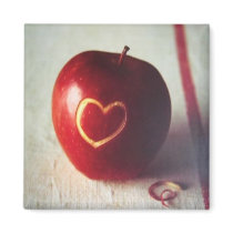 Apple Heart Magnet by rdwnggrl Apple Heart Magnet