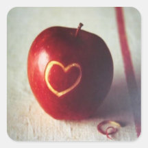 Apple Heart Sticker