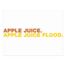 Apple Juice. Apple Juice Flood. Post Card