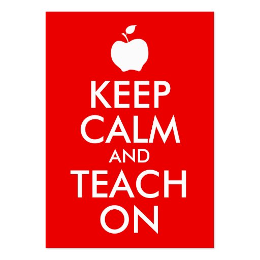 Apple Keep Calm and Teach On Business Card (front side)