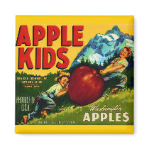 Apple Kids Refrigerator Magnet