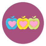 Apple Lover A1 Round Stickers