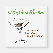 Apple Martini Fridge Magnet